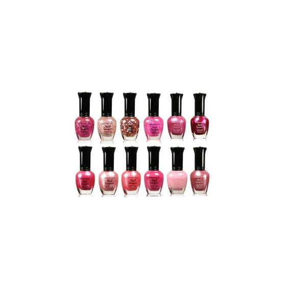 Kleancolor Collection - Awesome Pink Colors Assorted Nail Polish 12pc Set