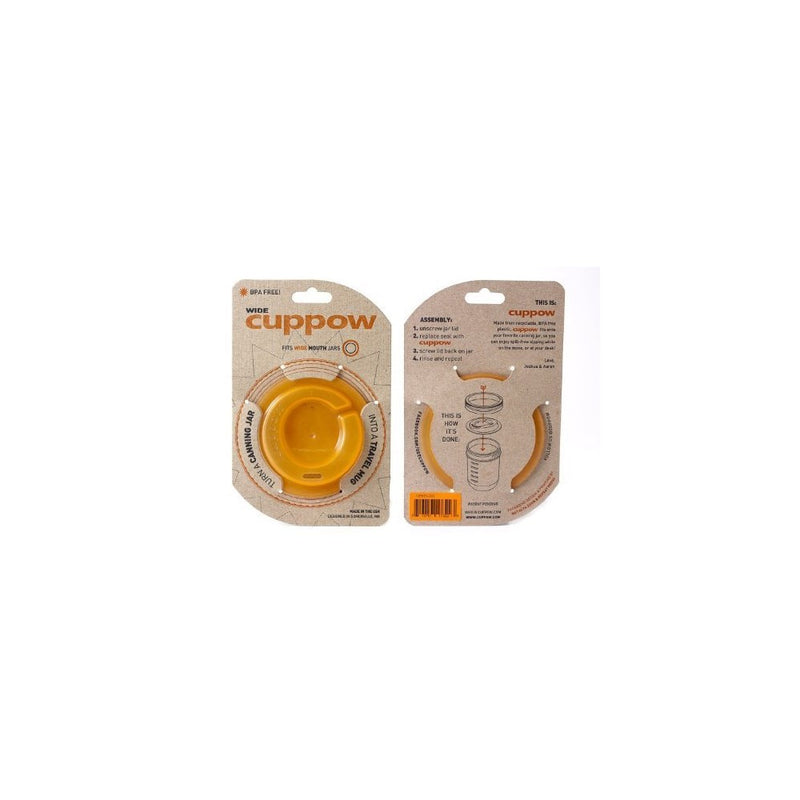 Cuppow Orange Wide Mason Canning Jar Drinking Lid