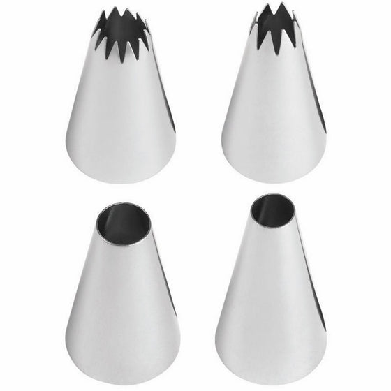 Wilton 418-1703 Round Star Icing Tip Set, Large