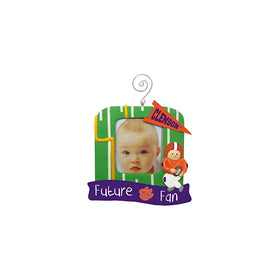 Clemson Tigers Official NCAA 5 inch x 5 inch Future Fan Photo Frame Christmas Ornament by Evergreen 166761