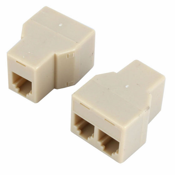 Uxcell RJ11 1 to 2 Female Plug Telephone Modular Splitter Jointer, 2Pieces for Landline Telephone