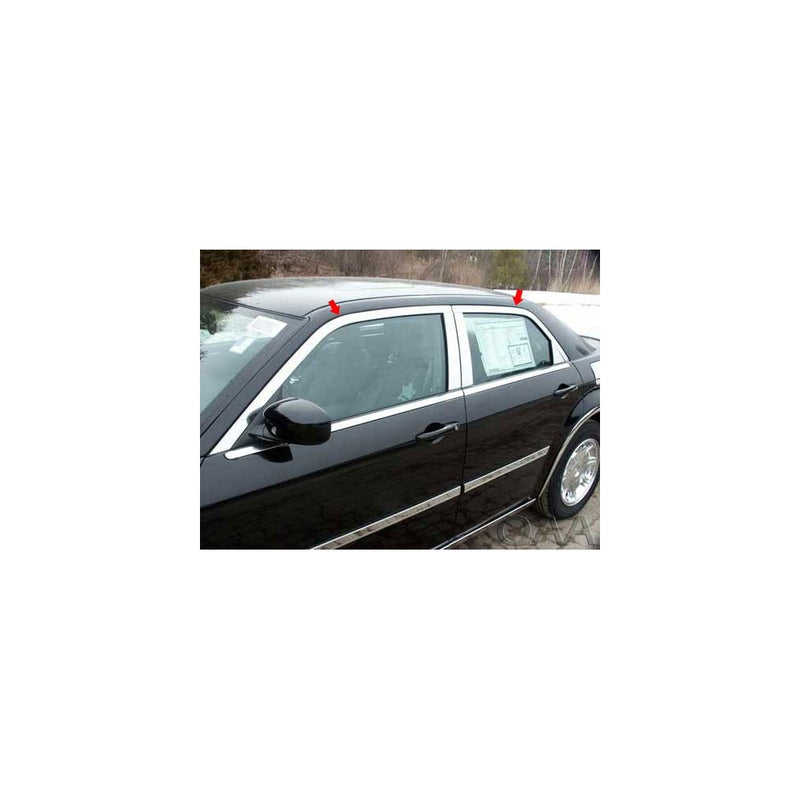 QAA FITS 300 2005-2010 CHRYSLER (4 Pc: Stainless Steel Window Trim Package NO pillar trim, 4-door, Base ONLY) WP45765