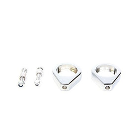 SMT MOTO- Motorcycle Turn Signal Clamps For Harley Softail Mount Bracket 49Mm Fork Tube CHROMED Motorcycle