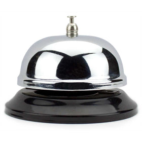 Chrome Service Bell with Black Base by Lansky Office Supplies (10cm) by Lansky Office Supplies