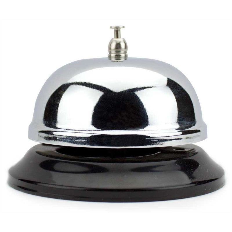 Chrome Service Bell with Black Base by Lansky Office Supplies (10cm) by Lansky Office Supplies