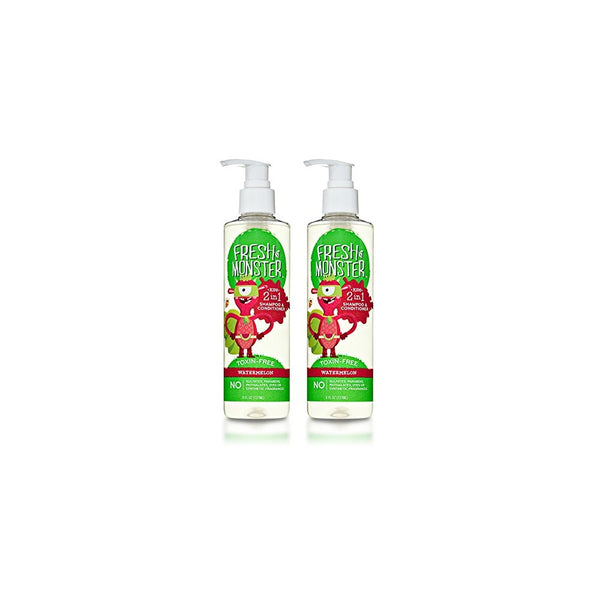 Fresh Monster Toxin-free Hypoallergenic 2-in-1 Kids Shampoo & Conditioner, Watermelon, 2 Count