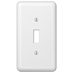 Amertac 935TW 1 Toggle Colours White Steel Wallplate