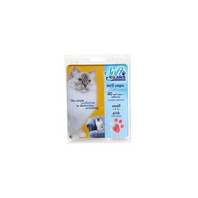 Soft Claws Feline Cat Nail Caps Take-Home Kit, Small, Pink