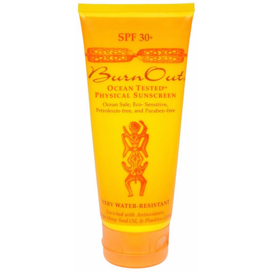 Burn Out SPF 30 Physical Sunscreen, Ocean Tested, 3.4 Ounce