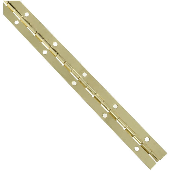 National Hardware N265-355 V570 Continuous Hinge in Brass
