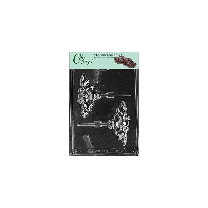 Cybrtrayd Life of the Party H021 Halloween Bat Lolly Chocolate Candy Mold in Sealed Protective Poly Bag Imprinted with Copyrighted Cybrtrayd Molding Instructions