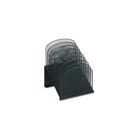Safco Products 3258BL Onyx Mesh Desktop Organizer with 8 Tiered Sections, Black