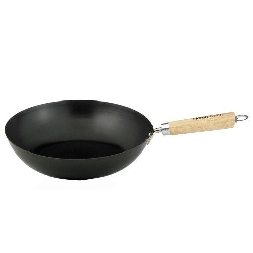 Helen Chen's Asian Kitchen Xylan Nonstick 12-Inch Stir Fry Pan with Wood Handle