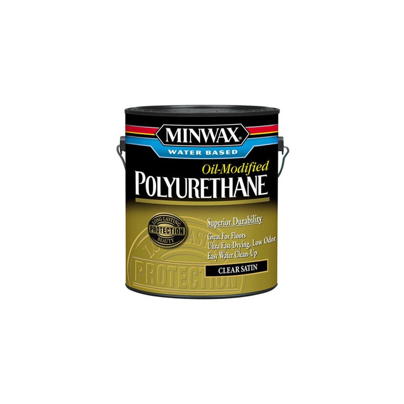 Minwax 710330000 Water Based Oil-Modified Polyurethane, gallon, Satin