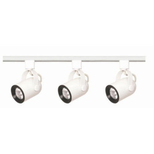 Nuvo Lighting TK348 3-Light Line Voltage 50-Watt MR16 GU10 Base, Round Back Track Light Kit, White