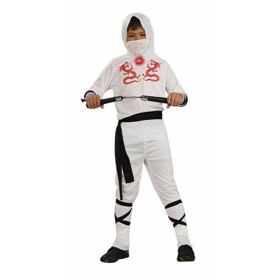 Haunted House Child's White Ninja Costume, Small