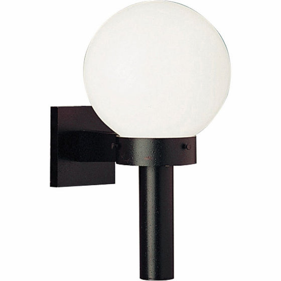 Progress Lighting P5626-60 Cast Wall Torch with 8-Inch Acrylic Globe, Black