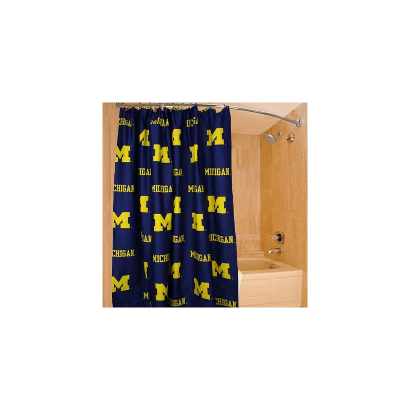 College Covers Michigan Wolverines Printed Shower Curtain Cover, 70 by 72"