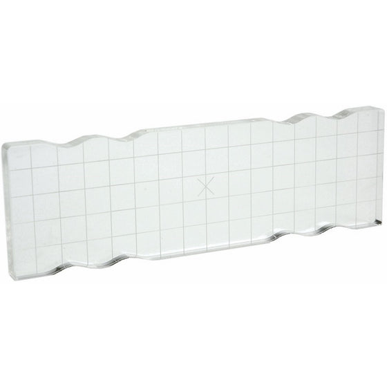Apple Pie Memories Acrylic Stamp Block with Grips and Grid, 2.5 by 8 by .5-Inch