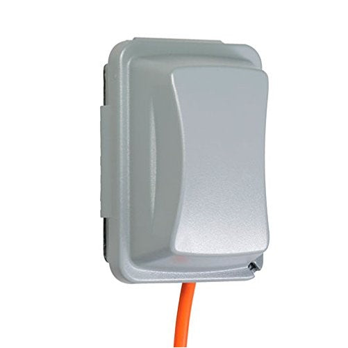 Taymac MM410G Weatherproof Single Outlet Cover Outdoor Receptacle Protector, 2-2/3 Inches Deep Grey
