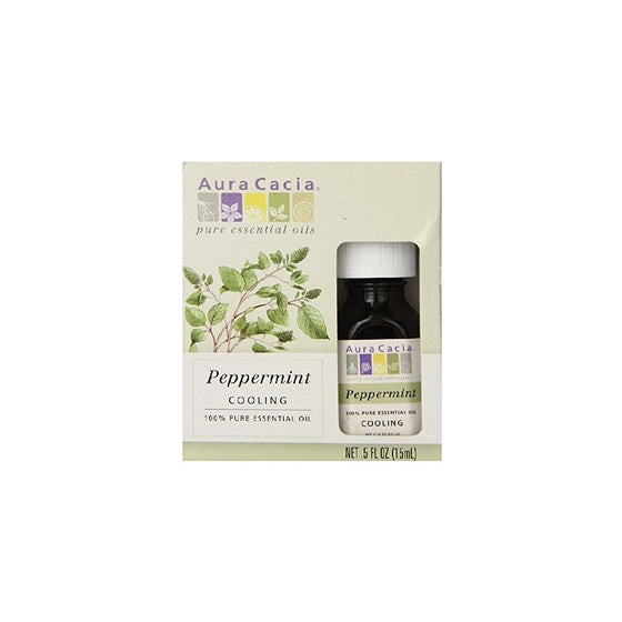 Aura Cacia Essential Oil, Peppermint, 0.5 Ounce