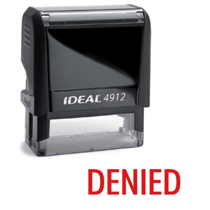 DENIED Red Office Stock Self-Inking Rubber Stamp