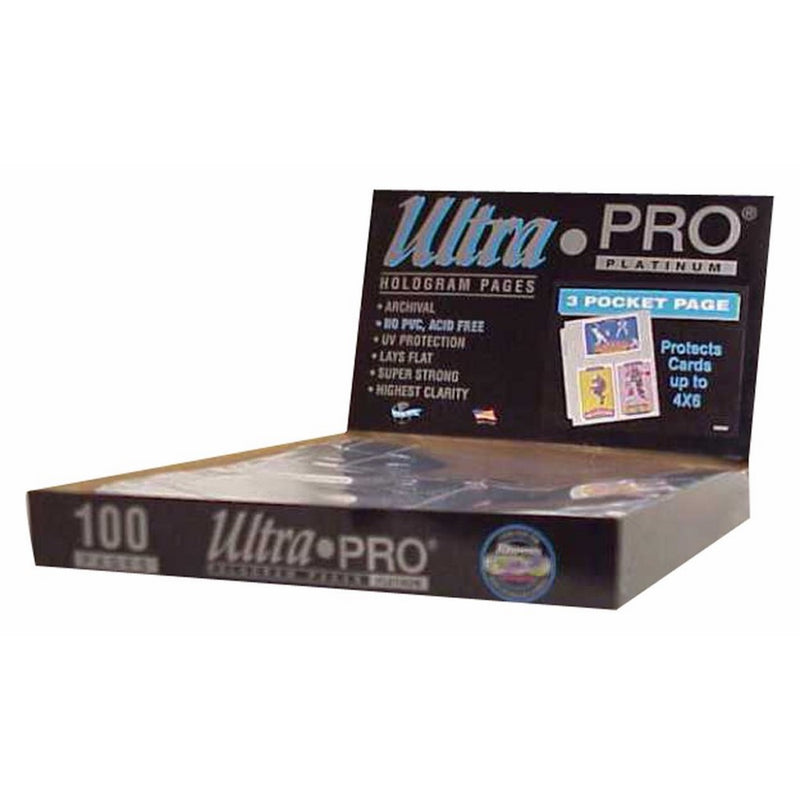 Ultra Pro 3-Pocket Platinum Page for 4" X 6" Photos 100 ct.