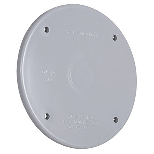 Hubbell-Bell PBC300GY Weatherproof Nonmetallic Device Cover, Blank, Round, Gray