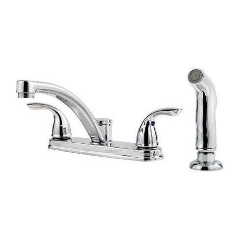 Pfister F-035-4THC Delton 2-Handle Kitchen Faucet with Side Spray, Polished Chrome, 2.2 gpm