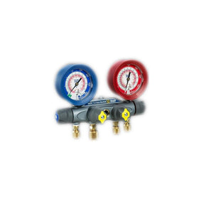 Yellow Jacket 46043 Brute II Test and Charging Manifold, F/C, psi, R-22/134A/404A, Red/Blue Gauge