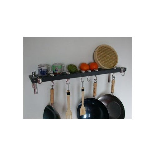 Taylor & Ng Track Wall Pot Rack - Anthracite Grey