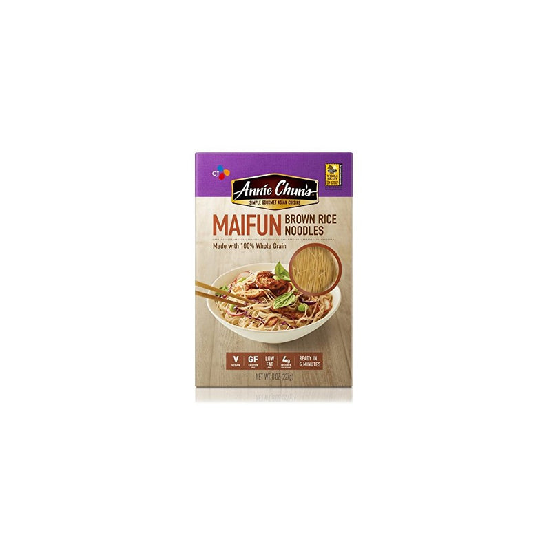 Annie Chun's Brown Rice Noodles, Maifun, Vegan, Gluten-Free, 8-oz (Pack of 6)