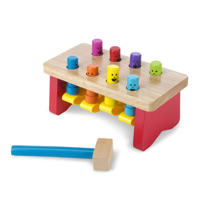 Melissa & Doug Deluxe Pounding Bench Wooden Toy With Mallet