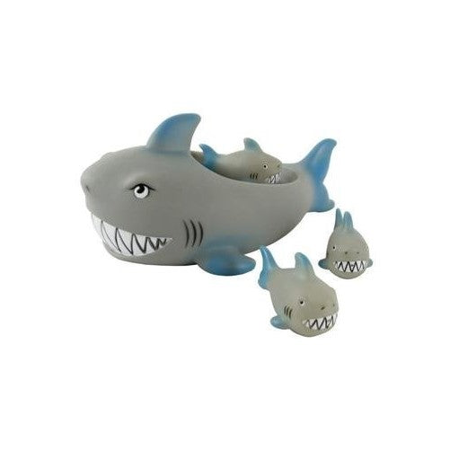 Rubber Shark Family Bathtub Pals - Floating Bath Tub Toy