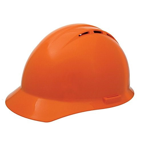 ERB 19455 Americana Vent Cap Style Hard Hat with Mega Ratchet, Flourescent Orange