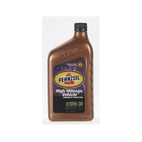 Pennzoil High Mileage Motor Oil 10W-30 – 1 Quart (Pack of 6)