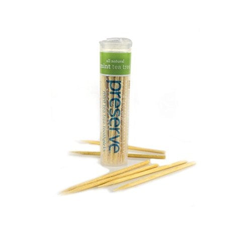 Preserve Flavored Toothpicks, Mint Tea Tree, 35 Count