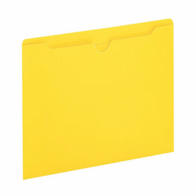 Globe-Weis/Pendaflex Colored File Jackets, Reinforced Tab, Flat, Letter Size, Yellow, 100 Jackets Per Box (B3010DTYEL)