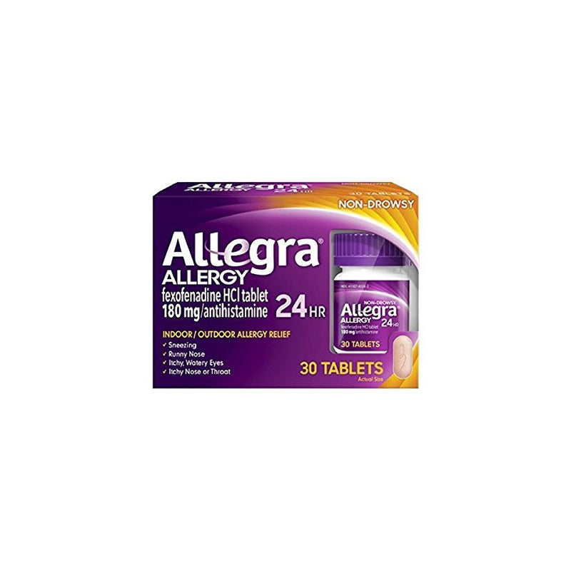 Allegra 24 Hour Allergy Tablets 30 Tablets (Pack of 2)