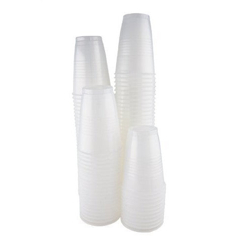 7 Oz. Plastic Clear/Transparent Cups - 200 Count - Bulk Pack (2 Packs of 100)