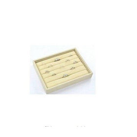 KLOUD City Light Brown Velvet 5 Rows Ring Organizer Display Case