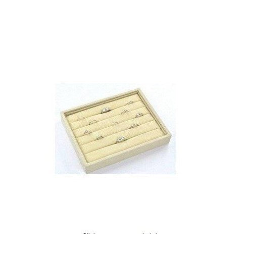 KLOUD City Light Brown Velvet 5 Rows Ring Organizer Display Case