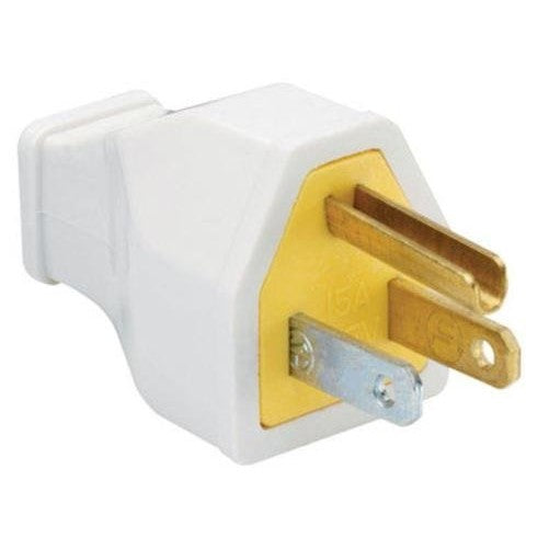 Pass & Seymour Grounding Plug 15 Amp Nema 5 - 15 Pole Csa 14 Awg Wht Bulk