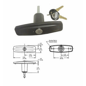 TriMark Clockwise Pop-Up Locking T-Handle (TM13946-01BLKRK)