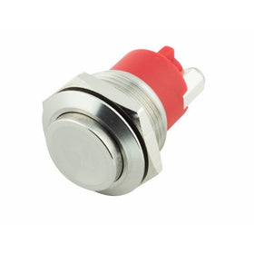 Alpinetech 19mm 3/4" Waterproof Momentary Stainless Steel Metal Push Button Switch Screw Terminal Extended Button Normally Open 1NO