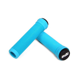 ODI Soft Longneck Flangeless Aqua Blue Bicycle Grips