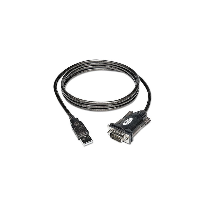 Tripp Lite U209000R USB to Serial Adapter Cable (USB-A to DB9 M/M), 5-ft.