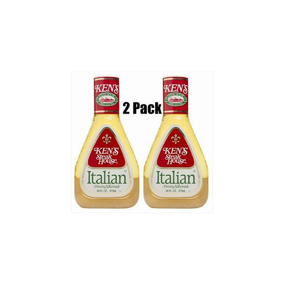 Ken's Steak House Italian Dressing & Marinade, 16 Oz (Pack of 2)