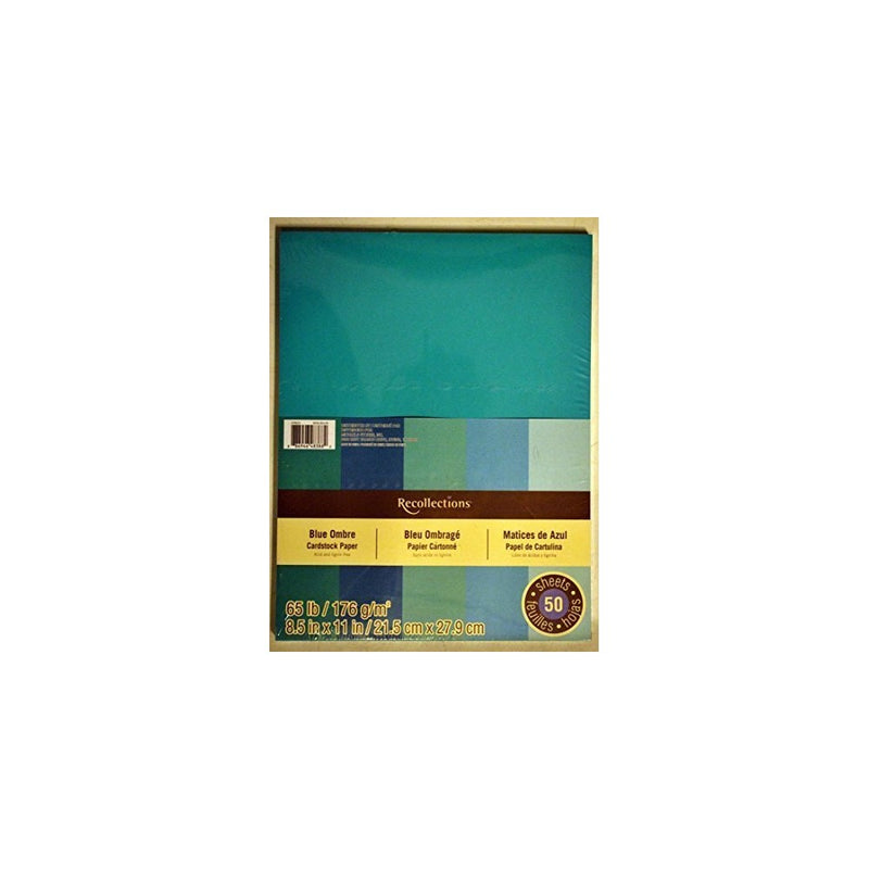 Recollections Cardstock Paper, Blue Ombre 8 1/2 x 11