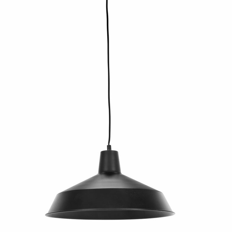 Globe Electric Barnyard 1-Light 16" Industrial Warehouse Plug-In Pendant, Black 15' Cord, Matte Black Finish, In-Line On/Off Switch, 65151